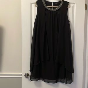 Beaded collar open cutout neckline cocktail dress